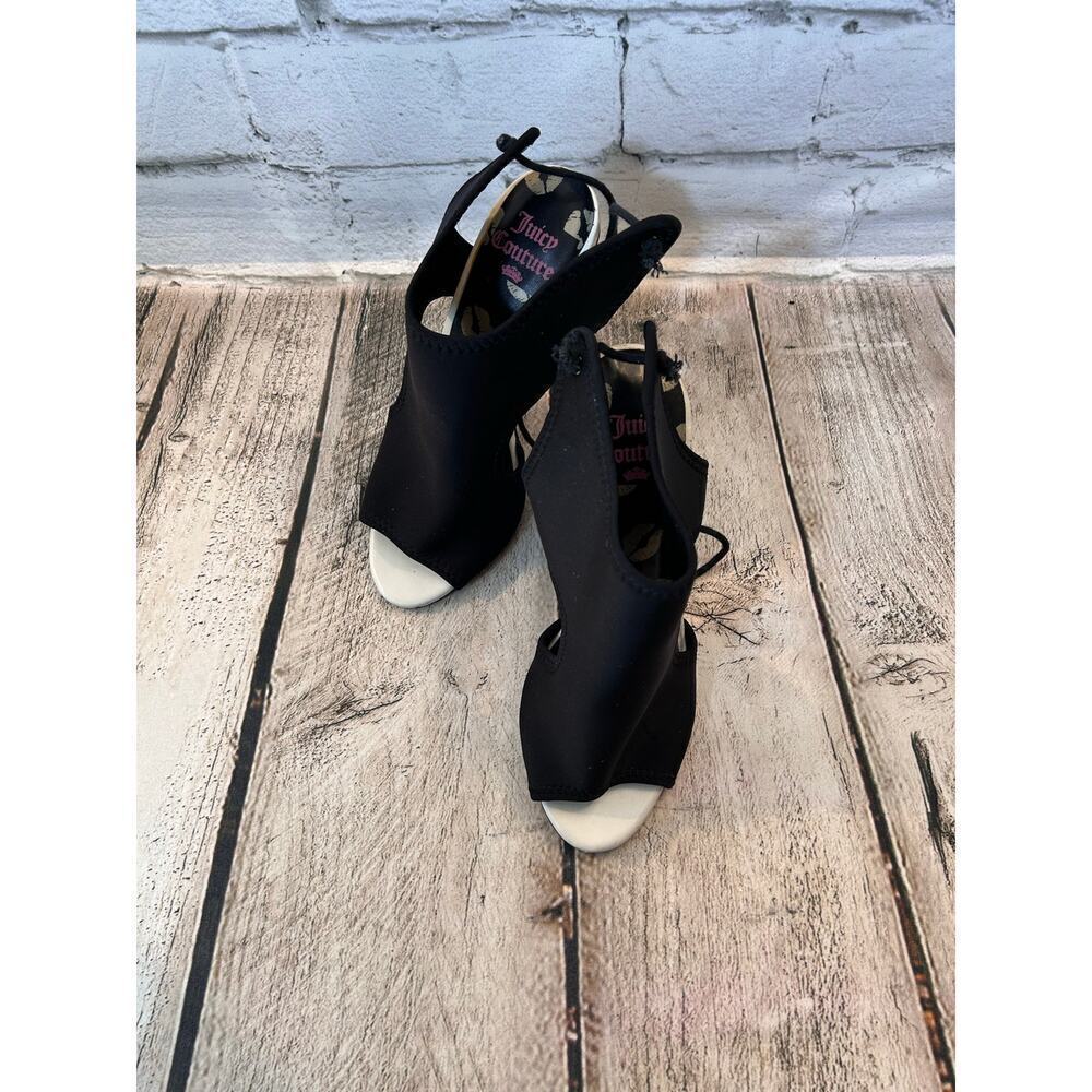 JUICY COUTURE Women’s Black Tie Sling Back Heels / Size: 6